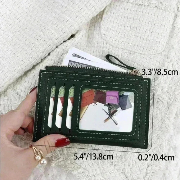 ⚠️Clearance💚New Cardholder Dark Two Tone Green Wallet - Picture 2 of 4